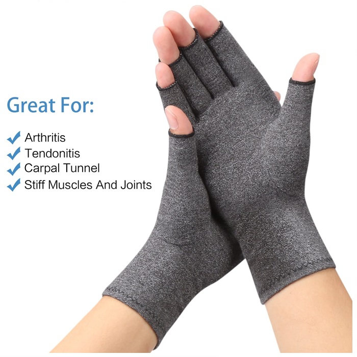 Buy Open Finger Compression Therapy Gloves Thumb and Wrist Support